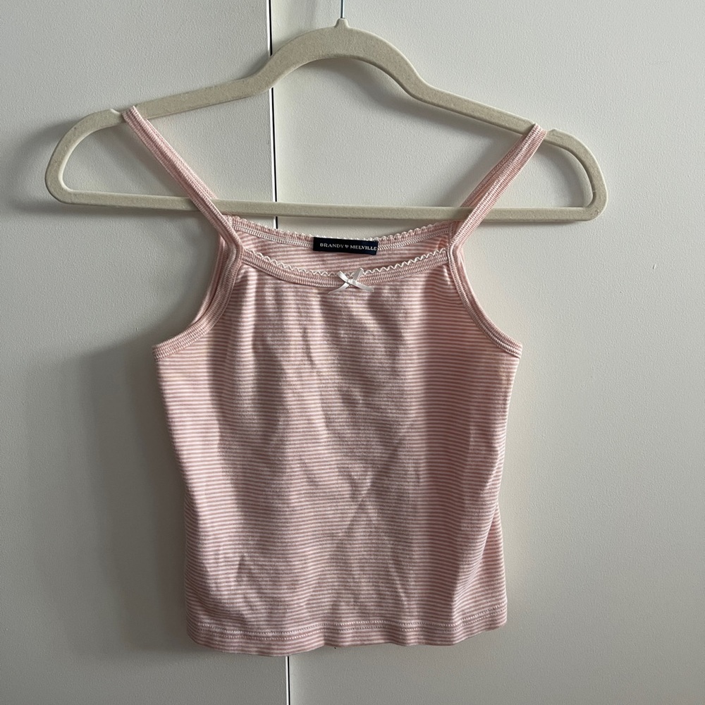 Brandy Melville stripe bow tank top